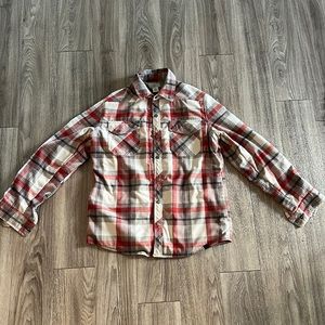 Medium LL Bean Snap Front Fleece Lined Shirt